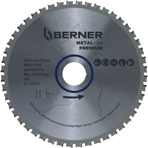 HM-Kreissägeblatt METALline Premium 160x1,6x20 Z42